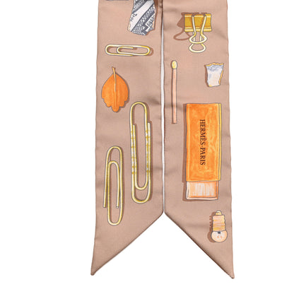 Hermes Silk In The Pocket Twilly Beige Orange Sable 2 of 6