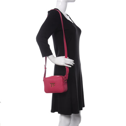 Tom Ford Bos Taurus Calfskin Quilted TF Camera Bag Cabaret 2 of 9