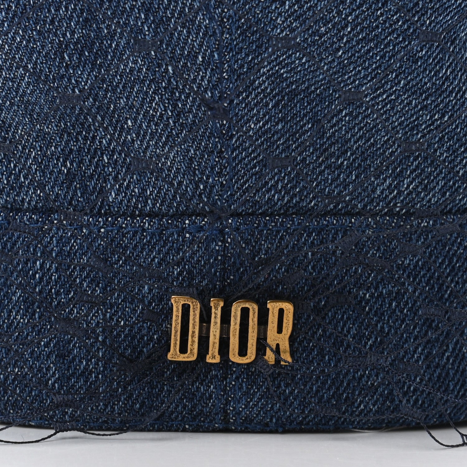 Christian Dior Denim Arty Veil Cap 58 Blue 8 of 9