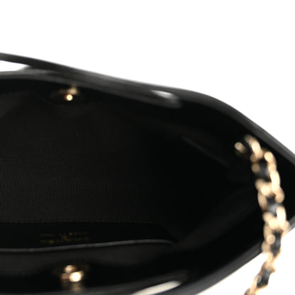 Chanel Shiny Crumpled Calfskin Quilted Nano 31 Shopping Bag White Black 5 of 11
