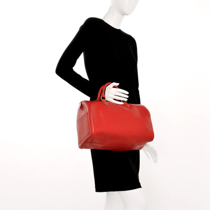 Louis Vuitton Epi Speedy 30 Castillan Red 2 of 7