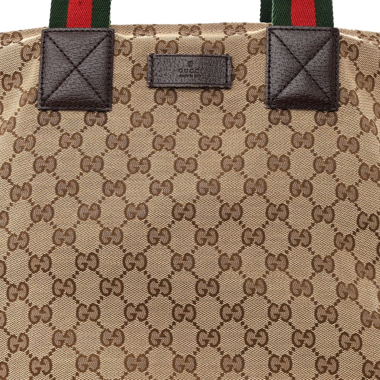GG Monogram Large Web Handle Bucket Tote