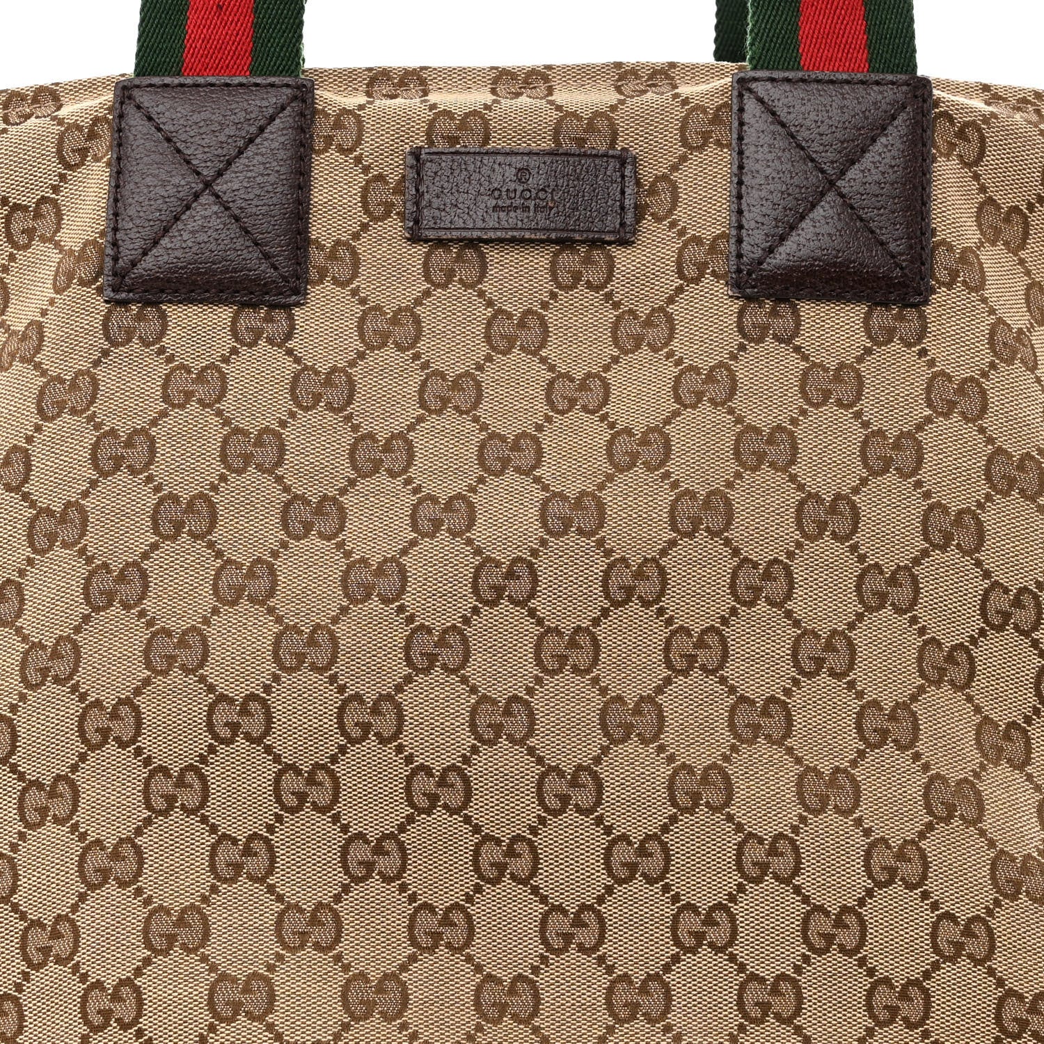 Gucci GG Monogram Large Web Handle Bucket Tote 8 of 16