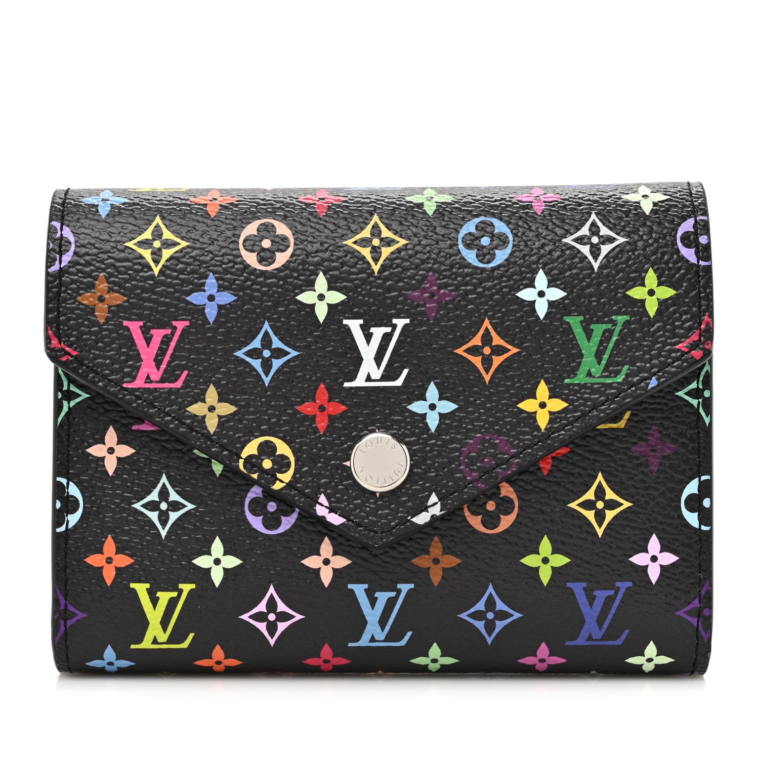 Louis Vuitton LV X TM Monogram Multicolor Victorine Wallet Black 1 of 8