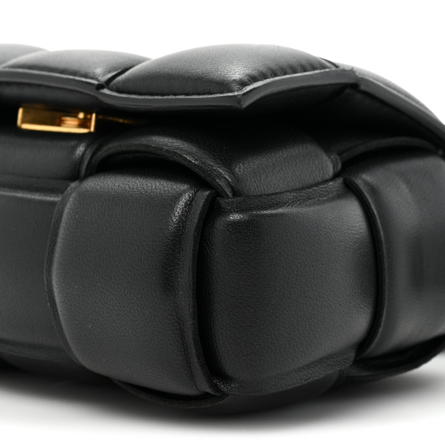 Bottega Veneta Lambskin Maxi Intreccio Padded Candy Cassette Crossbody Bag Black 7 of 8