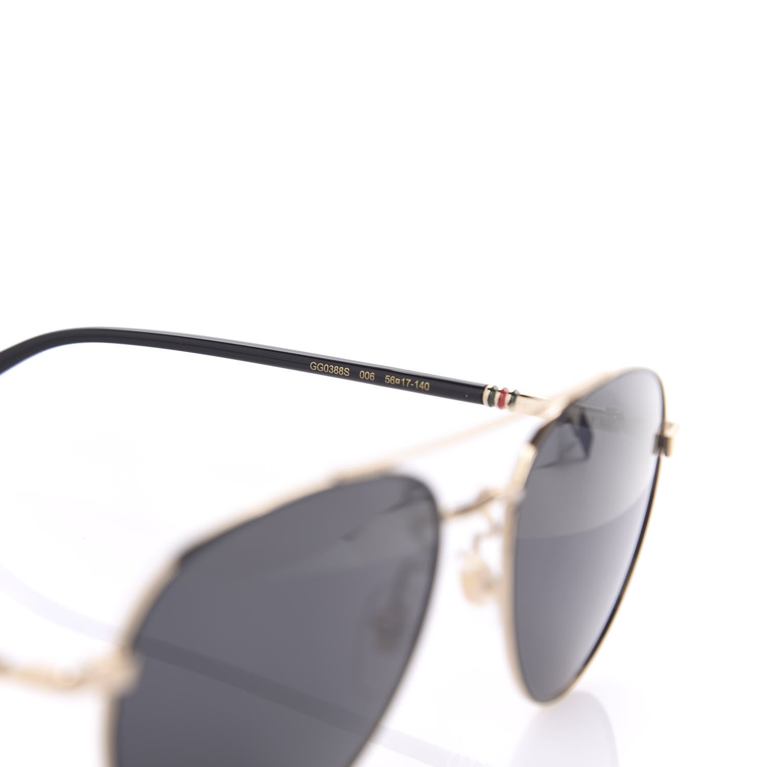 Gucci Acetate Aviator Sunglasses GG0388S Gold 4 of 7