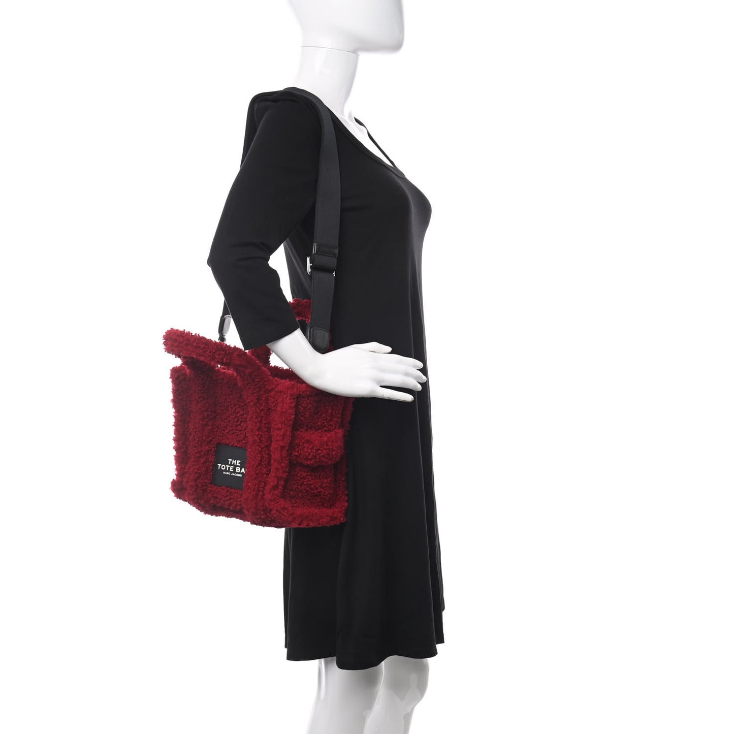 Polyester Cotton Mini The Teddy Traveler Tote Bag Red Wine
