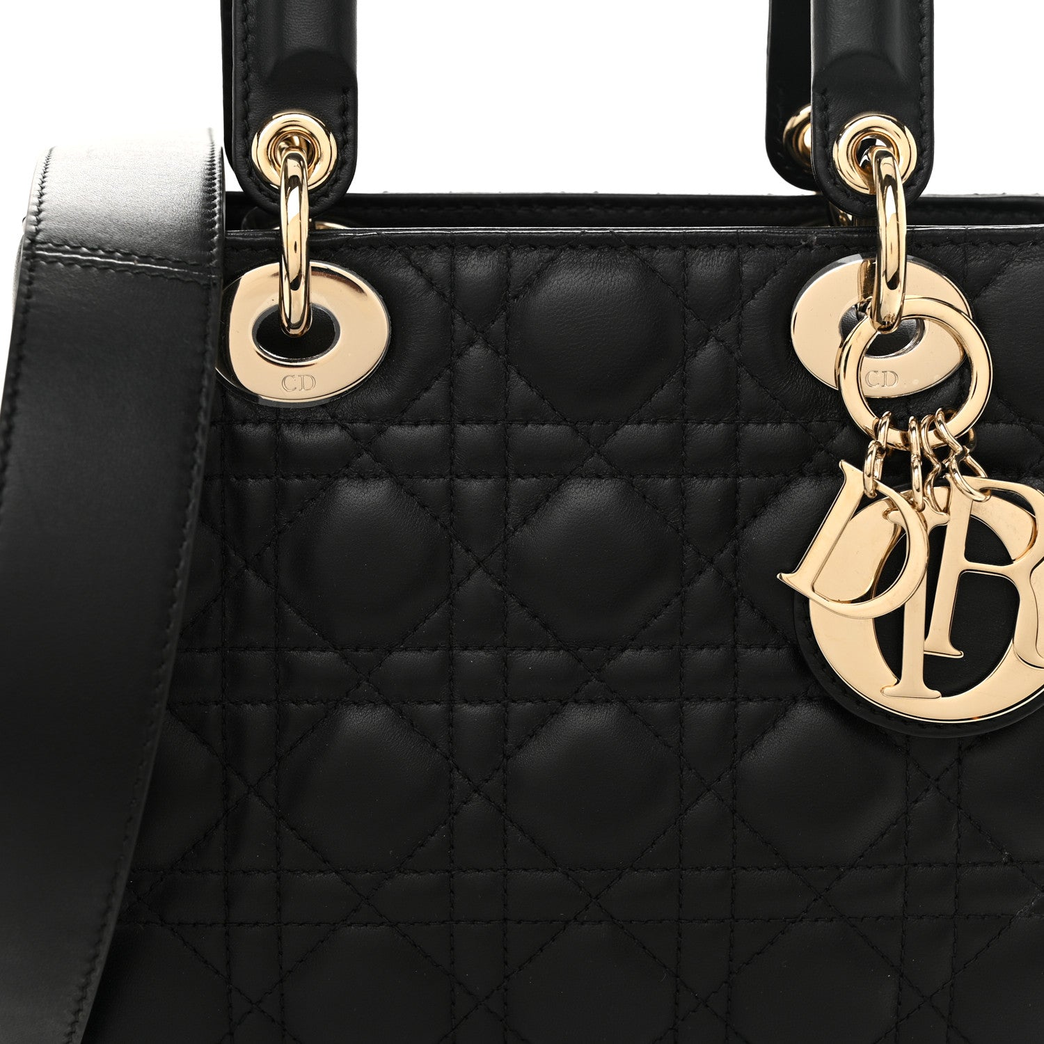 Christian Dior Lambskin Cannage Small My ABCDior Lady Dior Black 8 of 11