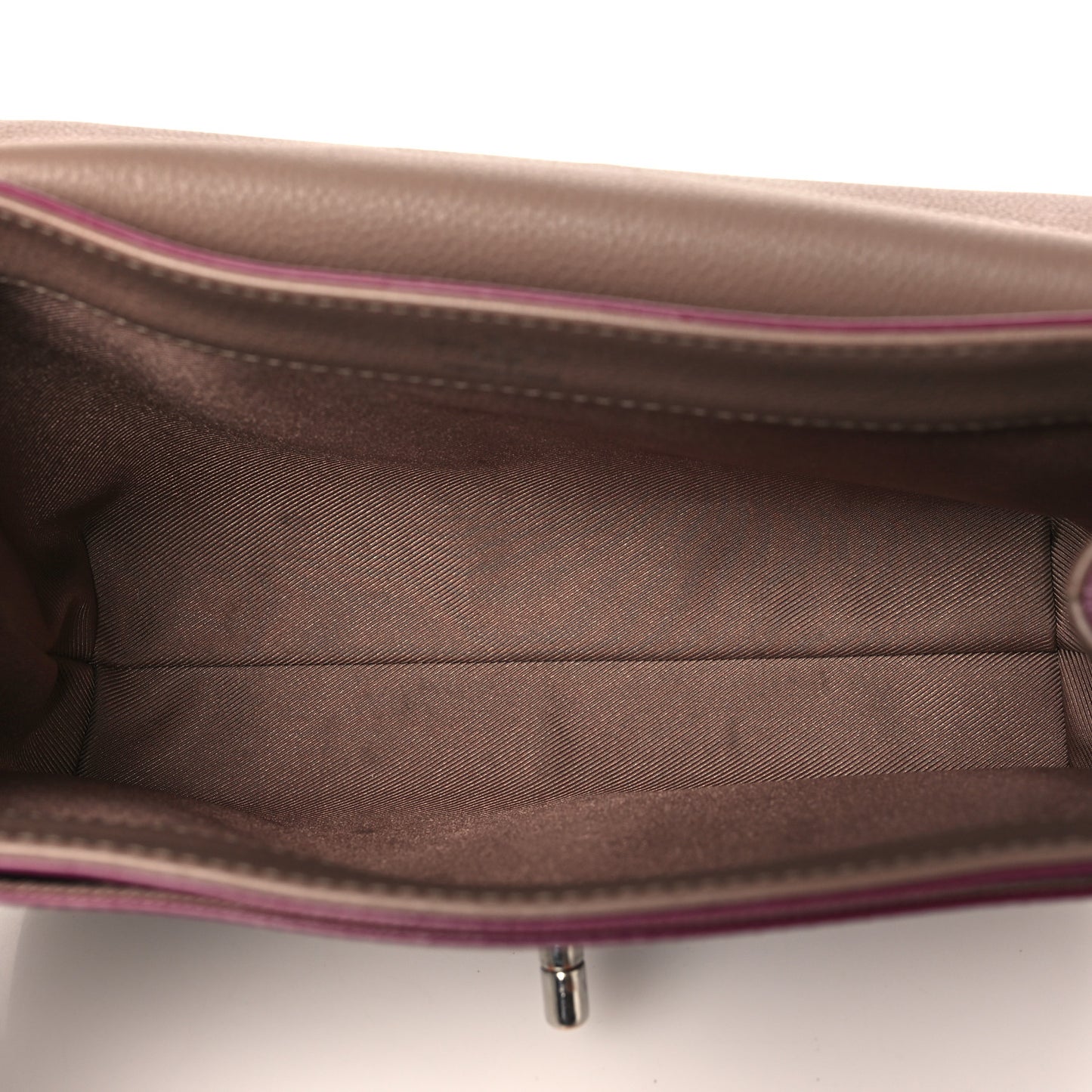 Soft Calfskin Lockme II Chain Bag BB Taupe Glace