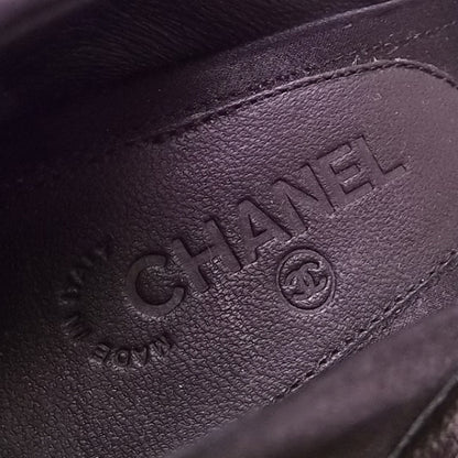 Chanel Satin Quilted Pearl Platform Heels 6 of 6