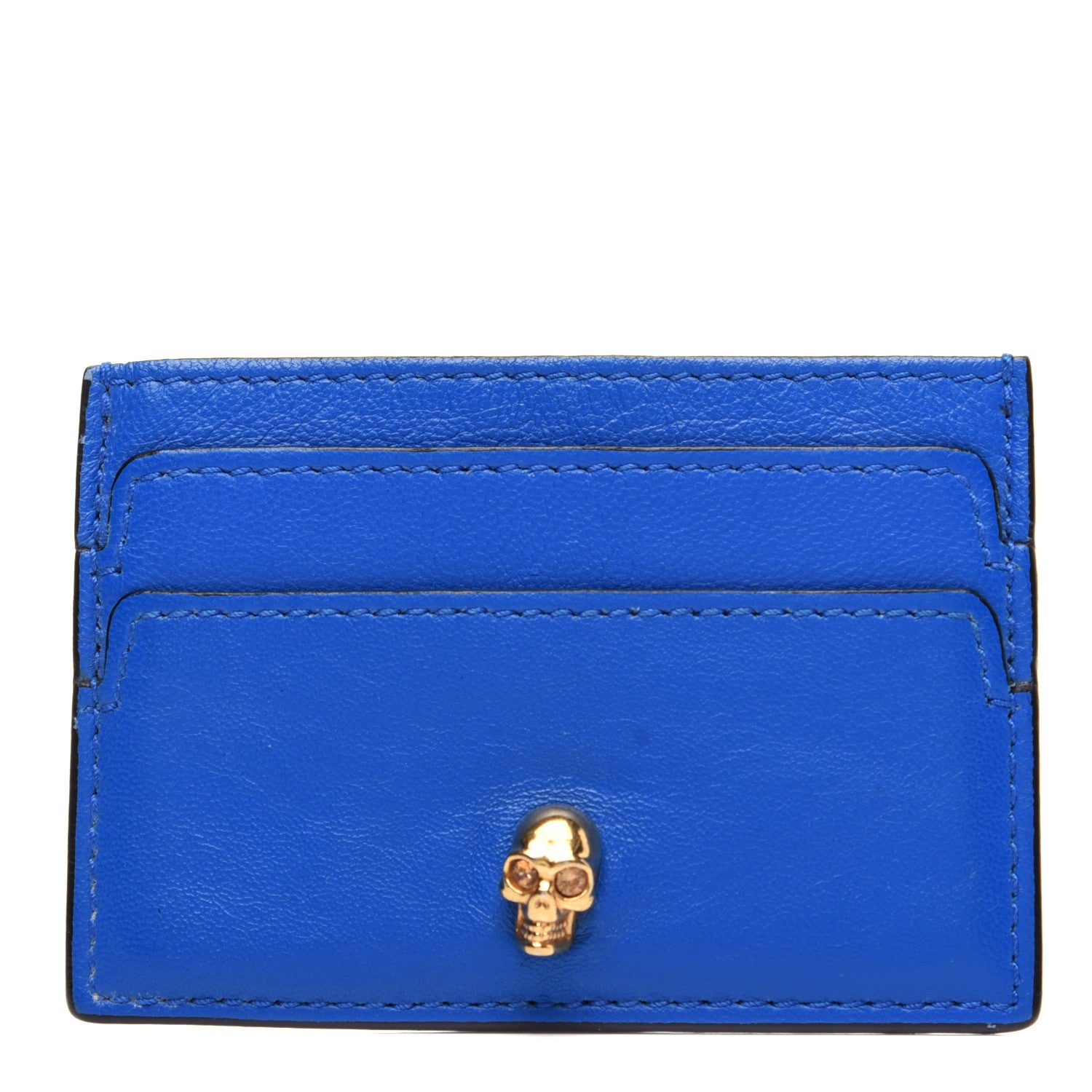 Alexander McQueen Skull Card Holder Blue 1 of 9