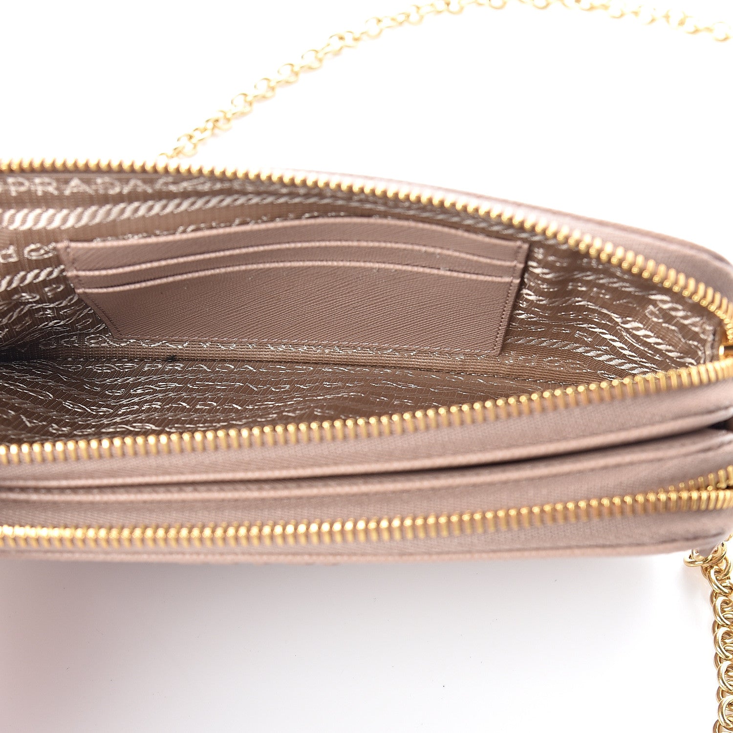 Prada Saffiano Shine Mini Crossbody Bag Cipria 5 of 9