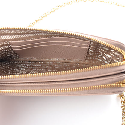 Prada Saffiano Shine Mini Crossbody Bag Cipria 5 of 9