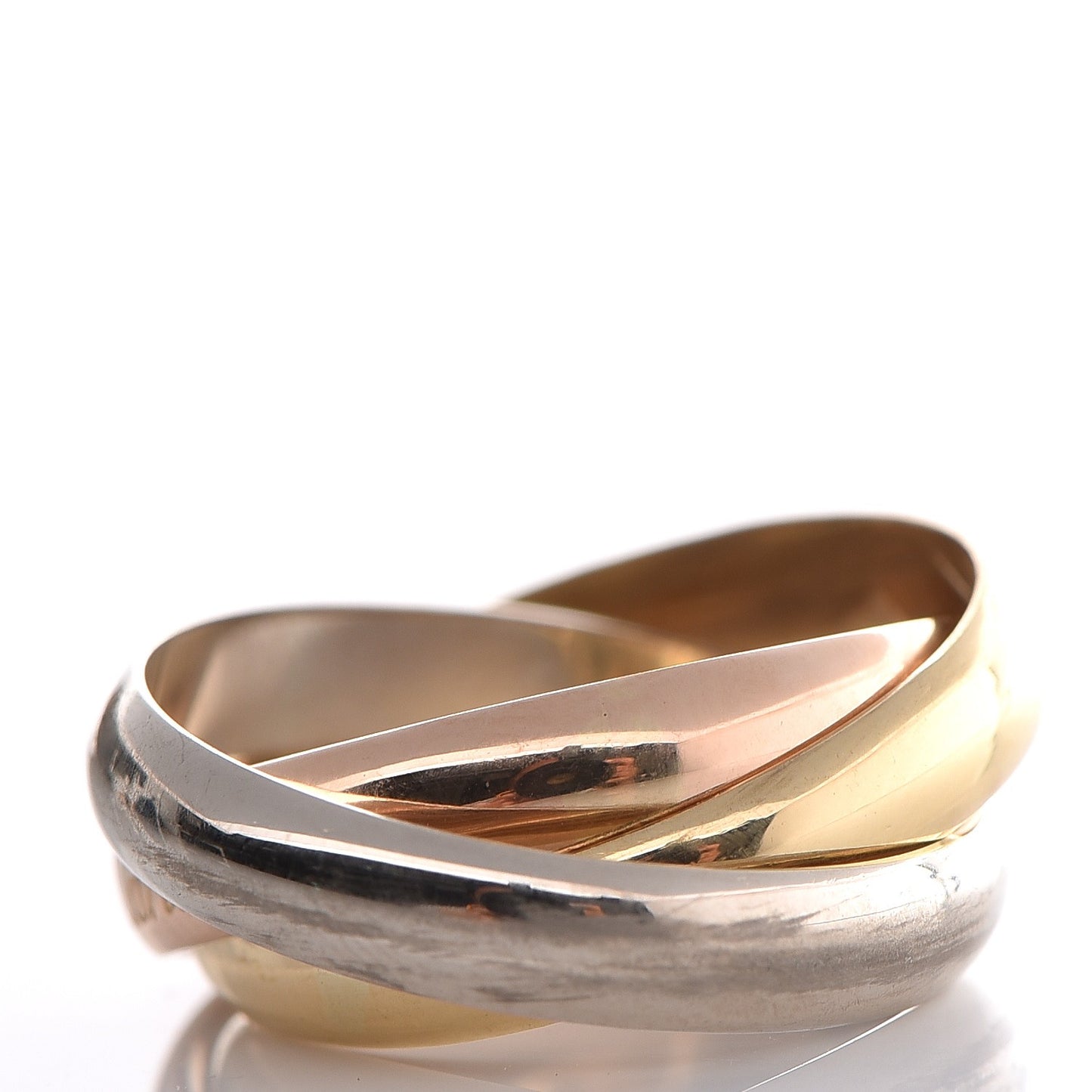18K Pink Yellow White Gold Les Must De Trinity Ring 49 4.75