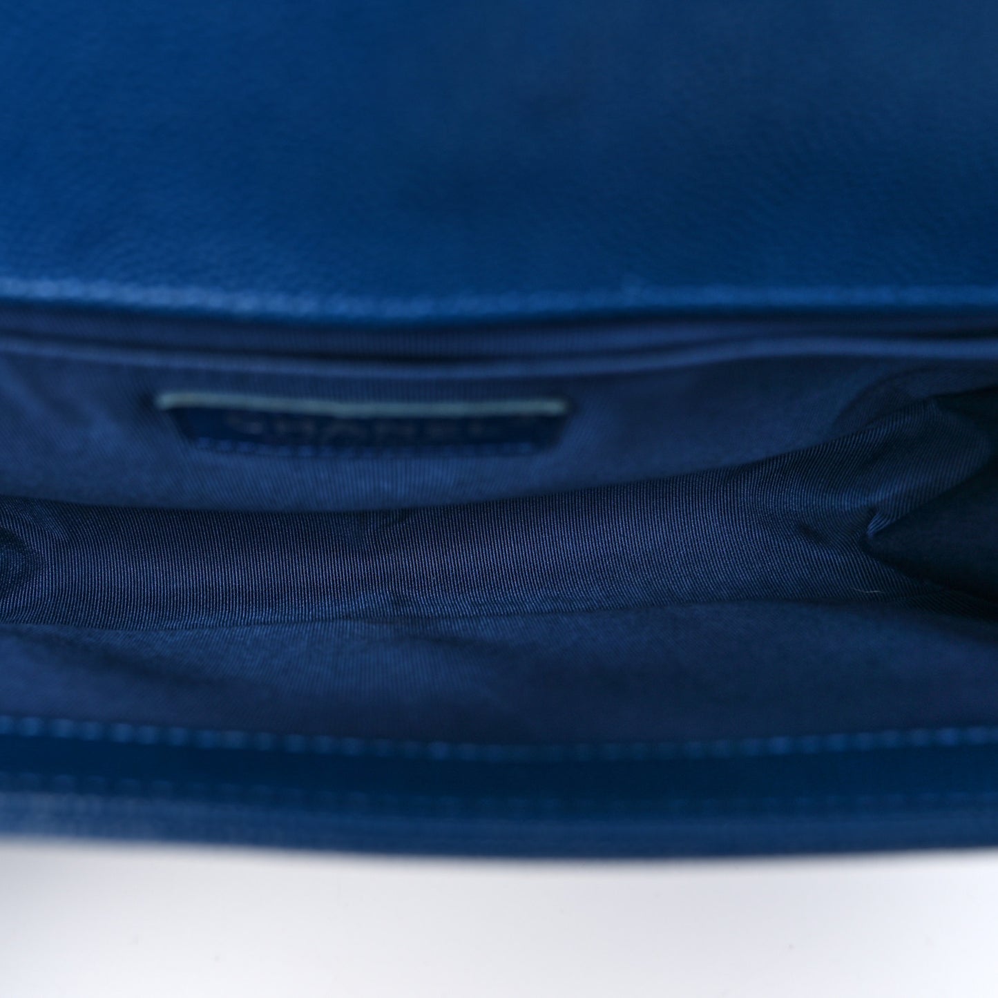 Caviar Quilted Medium Boy Flap Blue