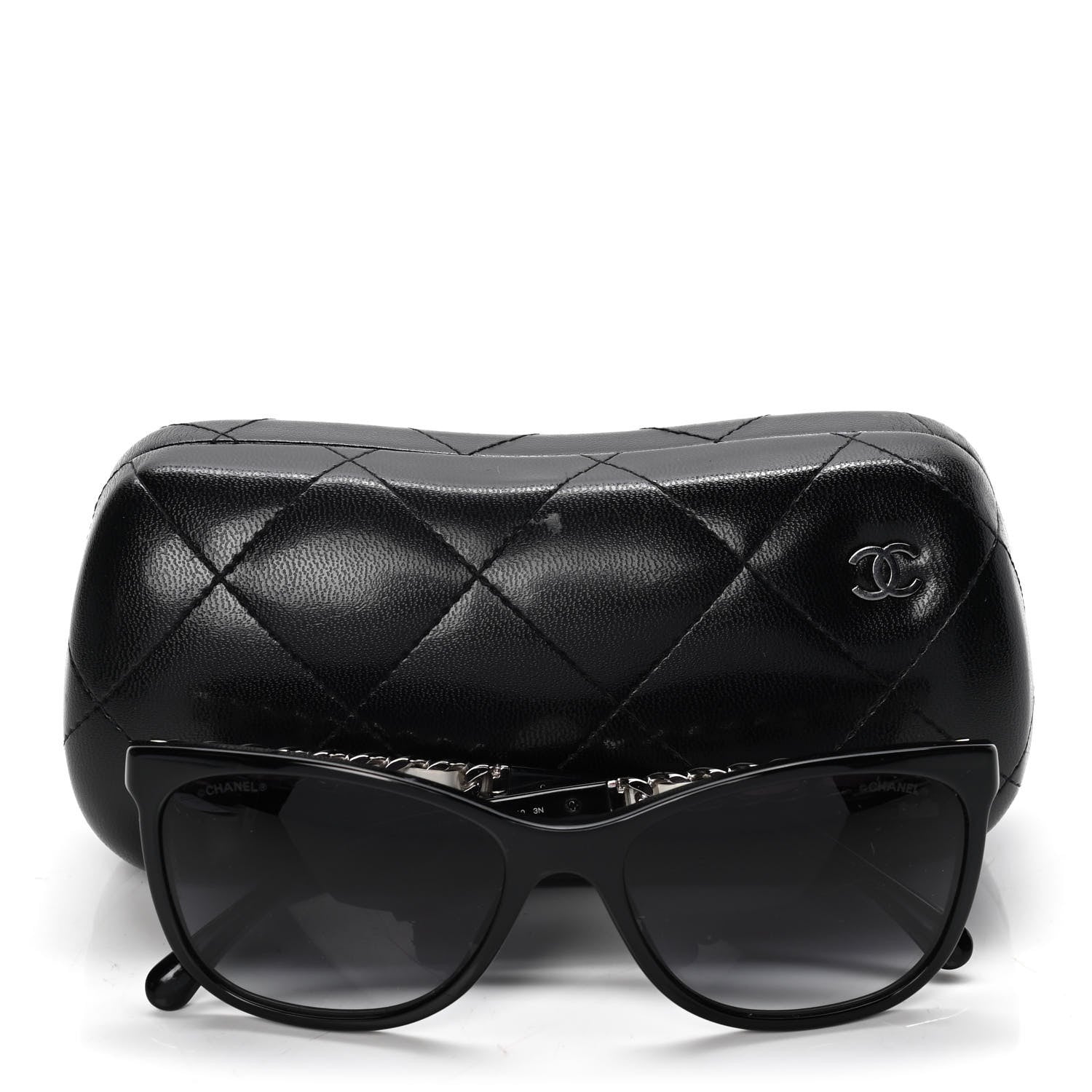Chanel Cat Eye Chain Sunglasses 5260-Q Black 7 of 7