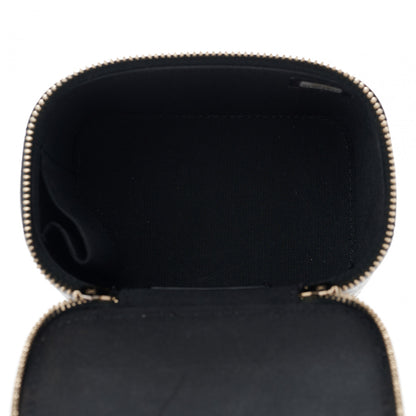 Chanel Lambskin Quilted Top Handle Mini Vanity Case With Chain Black 5 of 10