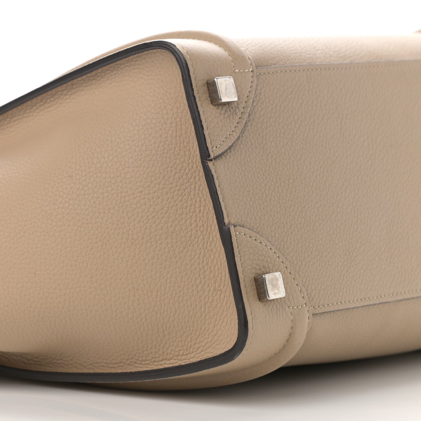 Drummed Calfskin Micro Luggage Dune