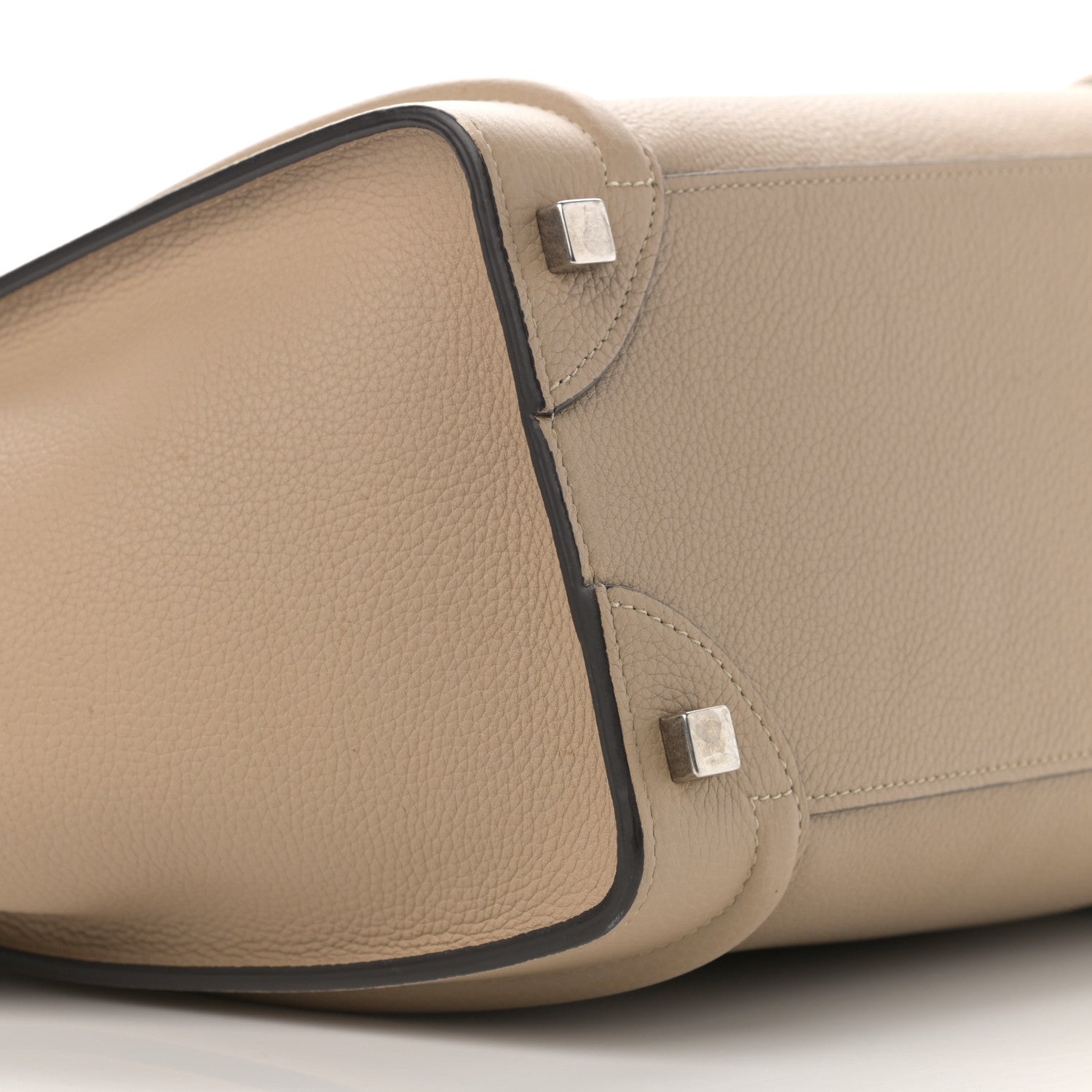 Celine Drummed Calfskin Micro Luggage Dune 9 of 11