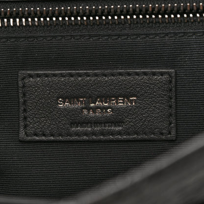 Saint Laurent Crinkled Calfskin Matelasse Monogram Medium Niki Chain Satchel Black 7 of 11