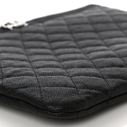 Chanel Caviar Quilted Medium Boy Cosmetic Case Black 9 of 10