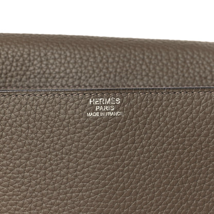 Hermes Taurillon Clemence Steve Messenger 28 Taupe 6 of 9