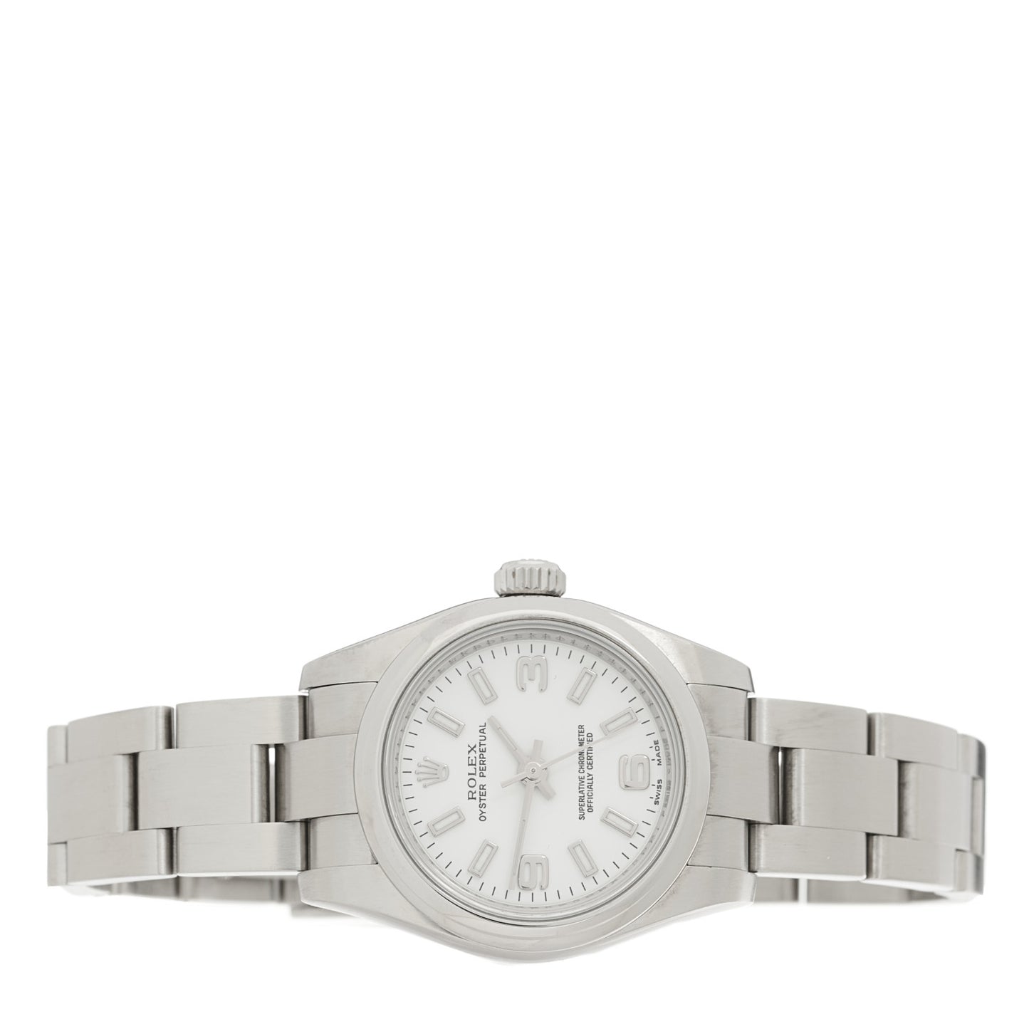 Stainless Steel 26mm Oyster Perpetual Watch White 176200