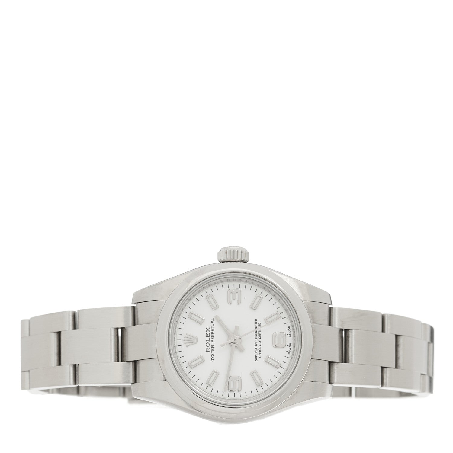 Rolex Stainless Steel 26mm Oyster Perpetual Watch White 176200 2 of 4