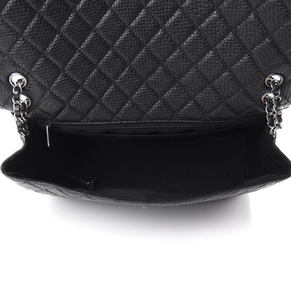 Chanel Calfskin Quilted Small XXL Travel Flap Bag Black 5 of 11