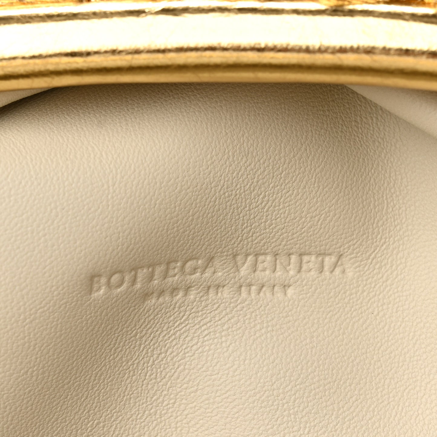 Metallic Crinkled Lambskin The Pouch Oversized Clutch Oro