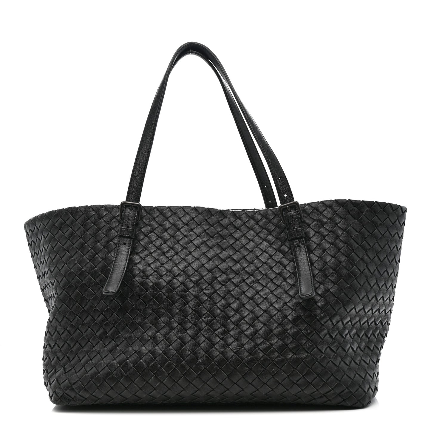 Nappa Intrecciato Medium Cesta Tote Black