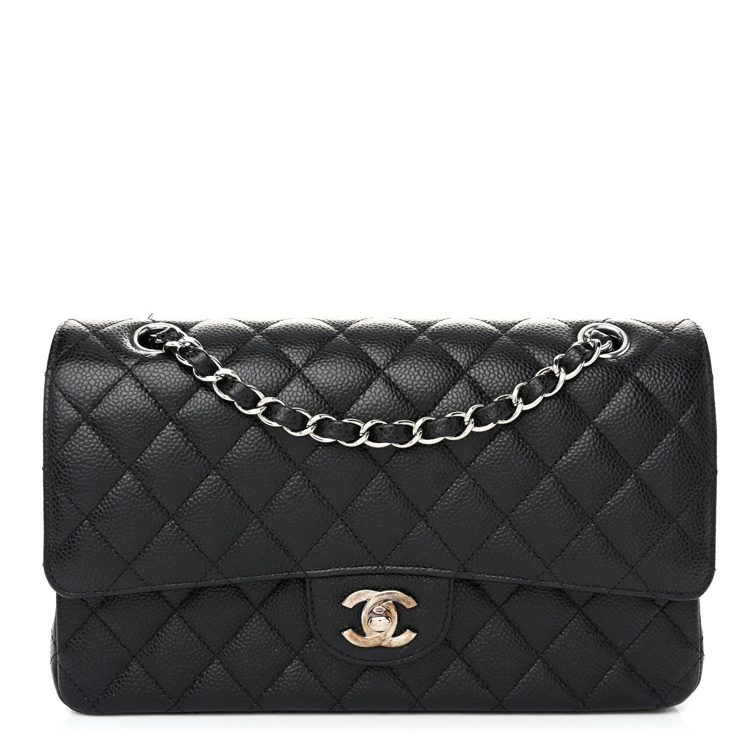 Chanel Caviar Quilted Medium Double Flap Black 1 of 12