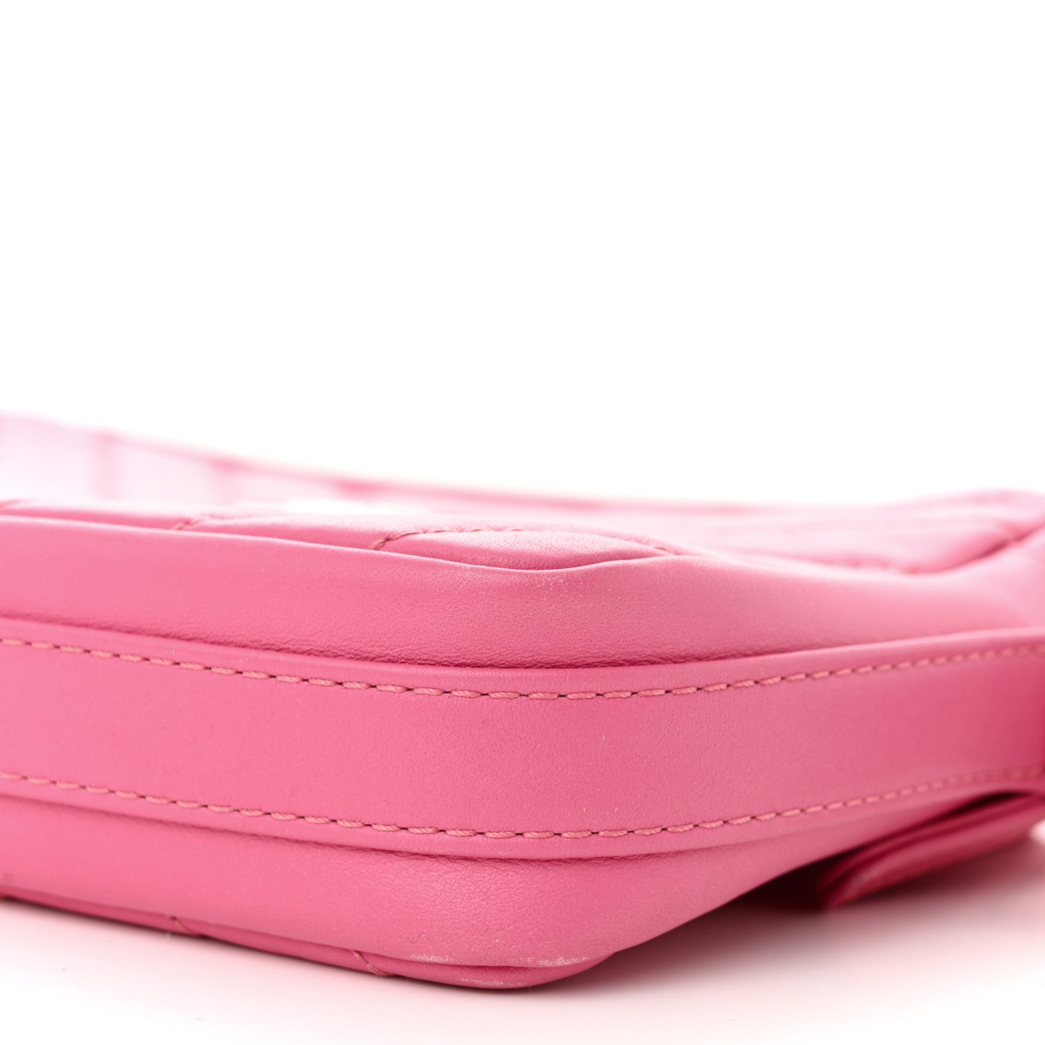 Chanel Lambskin Chevron Quilted Small Promenade Camera Case Pink 10 of 11
