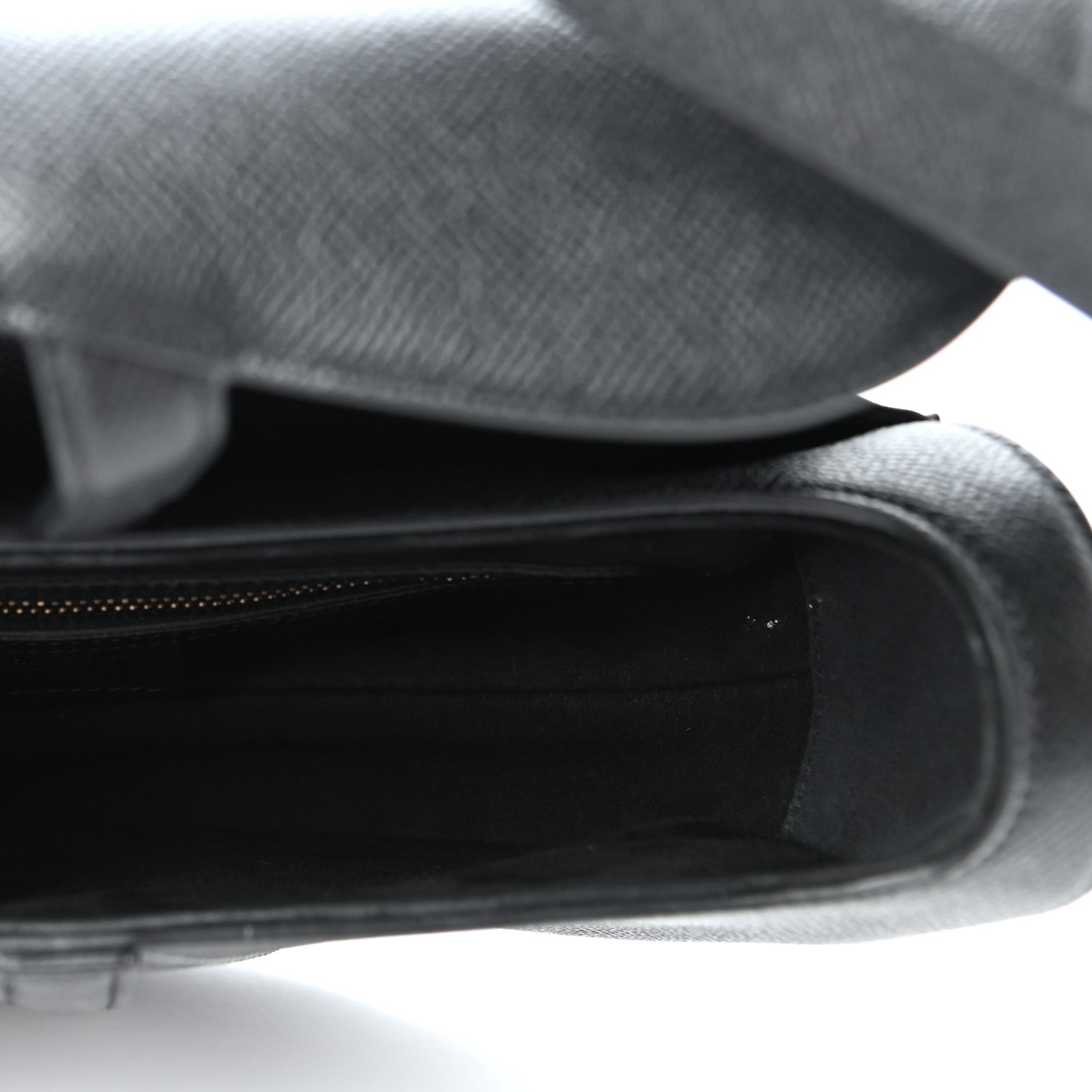 Christian Dior Grained Calfskin Saddle Bag Black 5 of 11