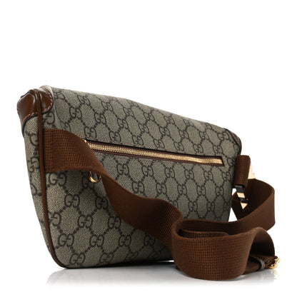 Gucci GG Supreme Monogram Textured Calfskin Retro Interlocking G Belt Bag Beige Ebony Brown Sugar 3 of 10
