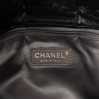 Chanel Crinkled Coated Canvas Le Marais Large Tote Black 6 of 11