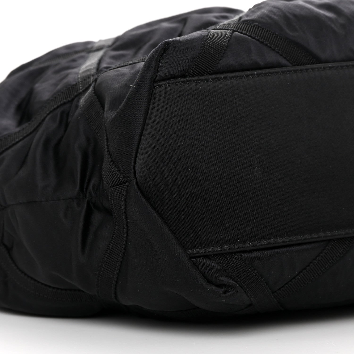 Chanel Nylon Grosgrain Quilted Lifestyle Shopping Tote Black 10 of 13
