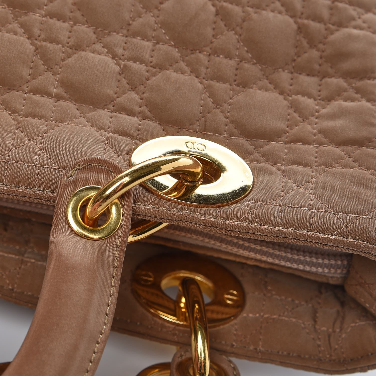 Christian Dior Nylon Cannage Medium Lady Dior Brown 15 of 16