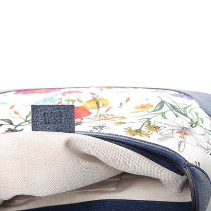 Gucci Canvas Flora Medium Jackie Hobo Blue Agata 8 of 14