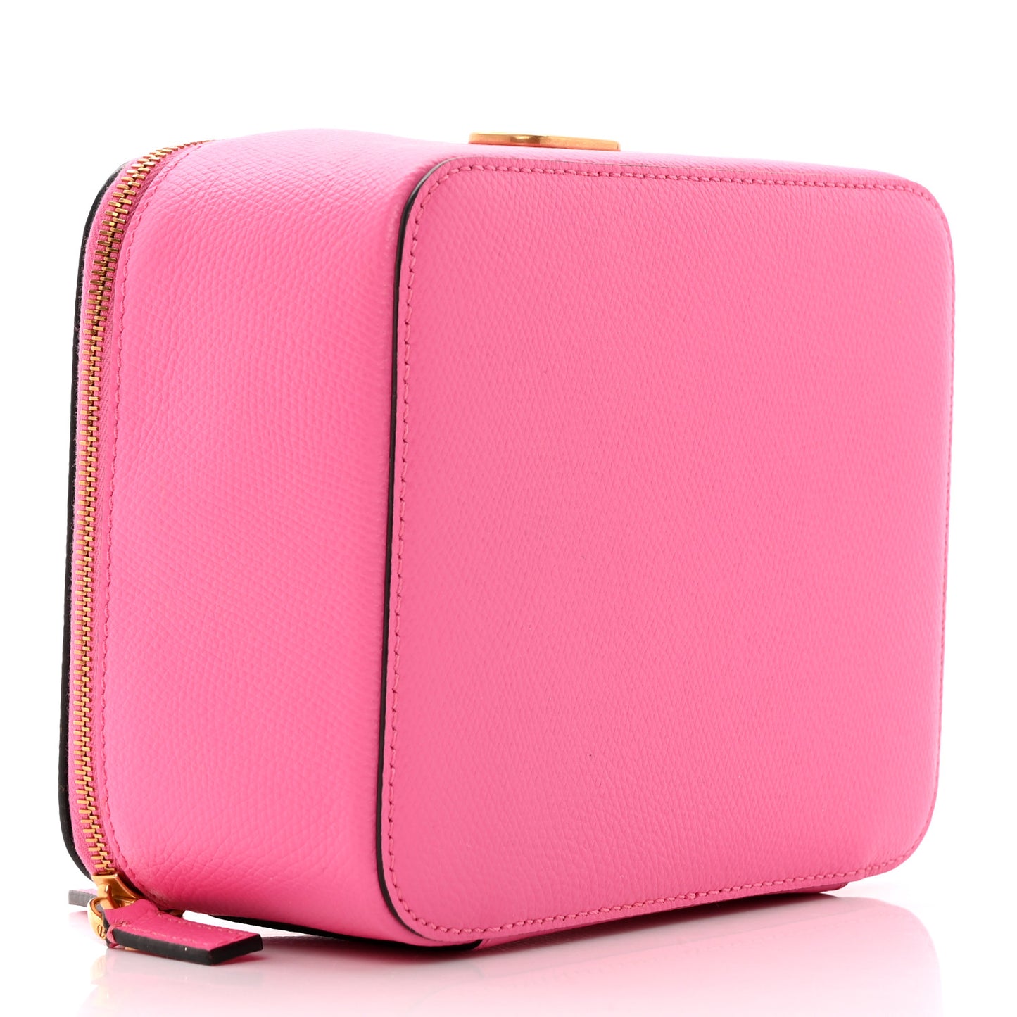 Grained Calfskin VLogo Signature Wash Bag Feminine Pink