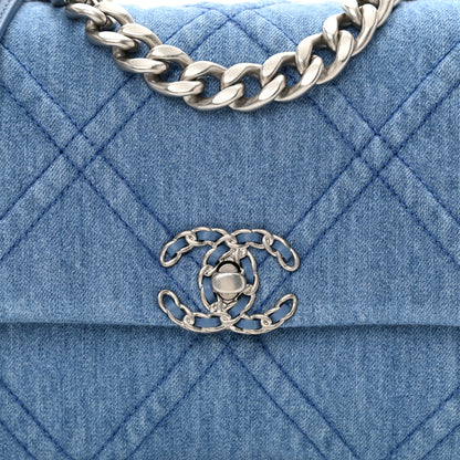 Chanel Denim Quilted Medium Chanel 19 Flap Blue 8 of 11