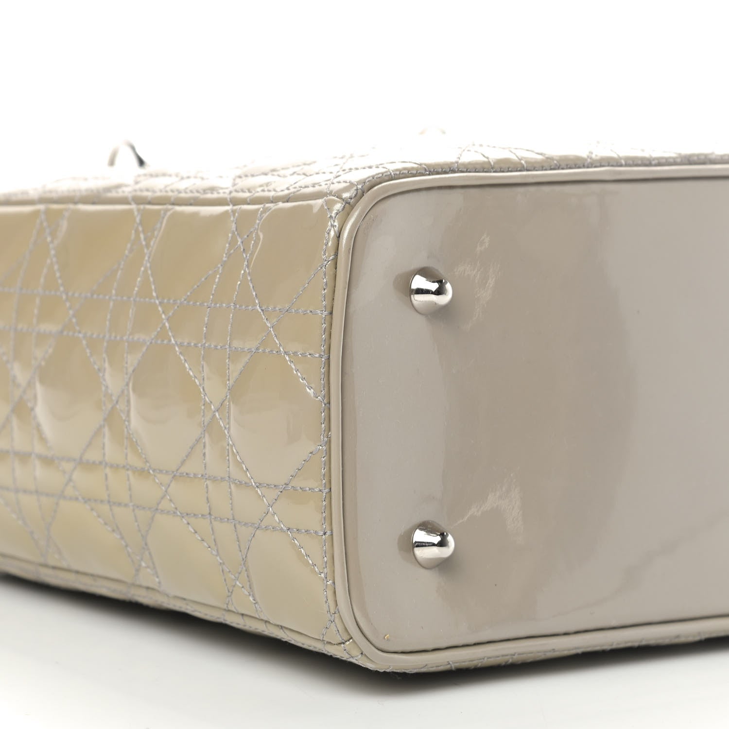 Christian Dior Patent Cannage Extra Large Lady Dior Beige 8 of 11