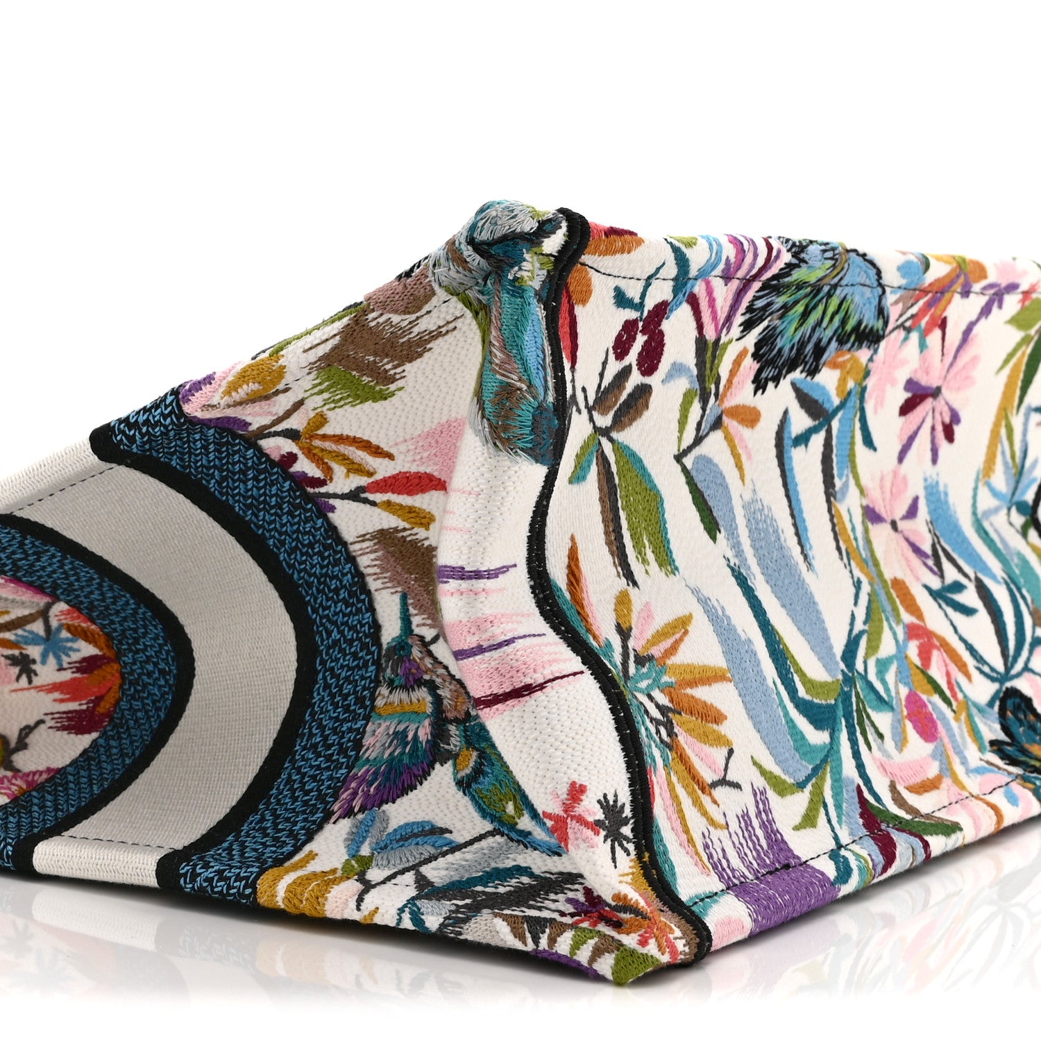 Christian Dior Canvas Embroidered Medium KJouy Fantastica Book Tote Multicolor 9 of 10