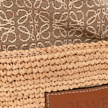 Loewe Calfskin Raffia Anagram Paulas Ibiza Pochette Bag Natural Tan 11 of 13