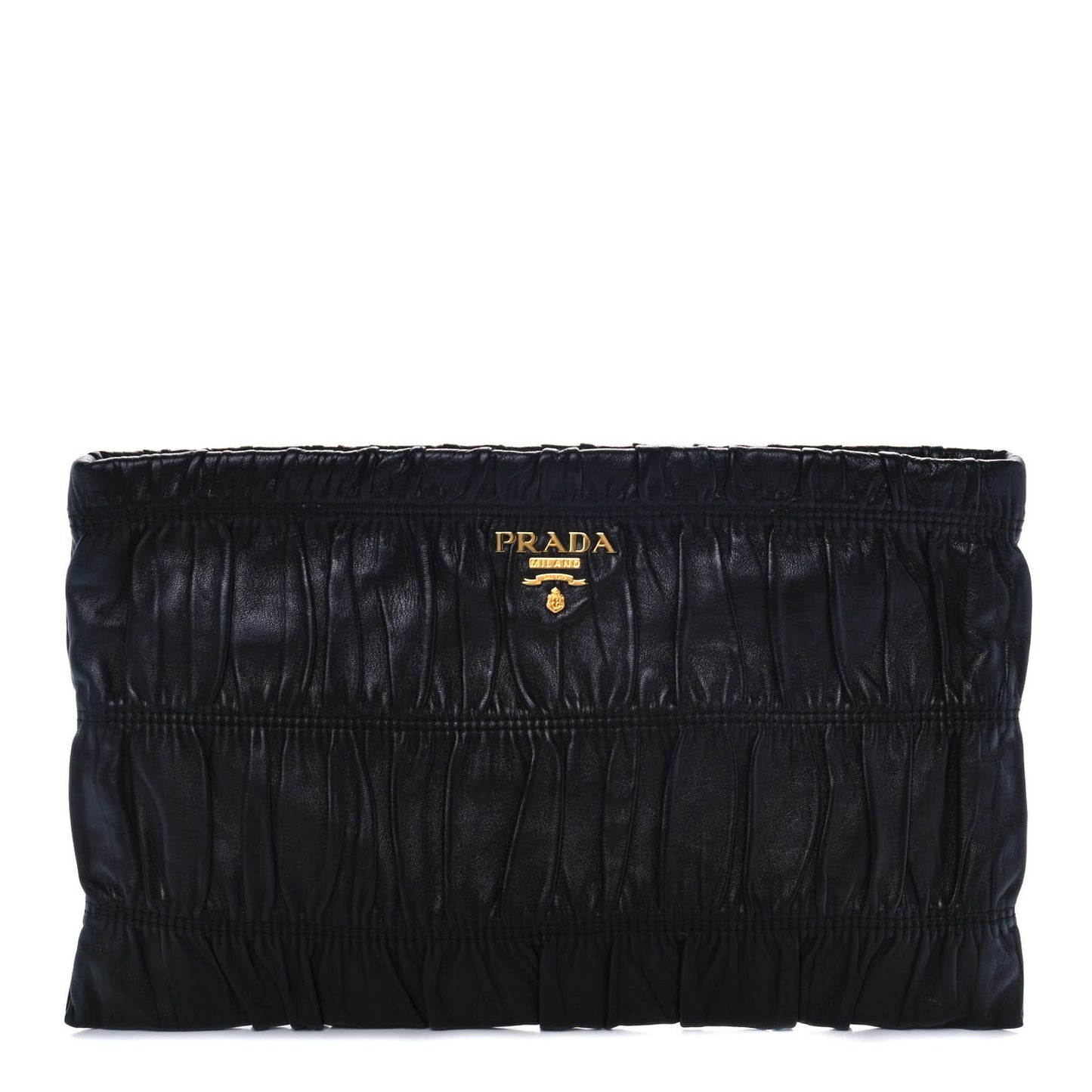 Nappa Gaufre Clutch Nero Black
