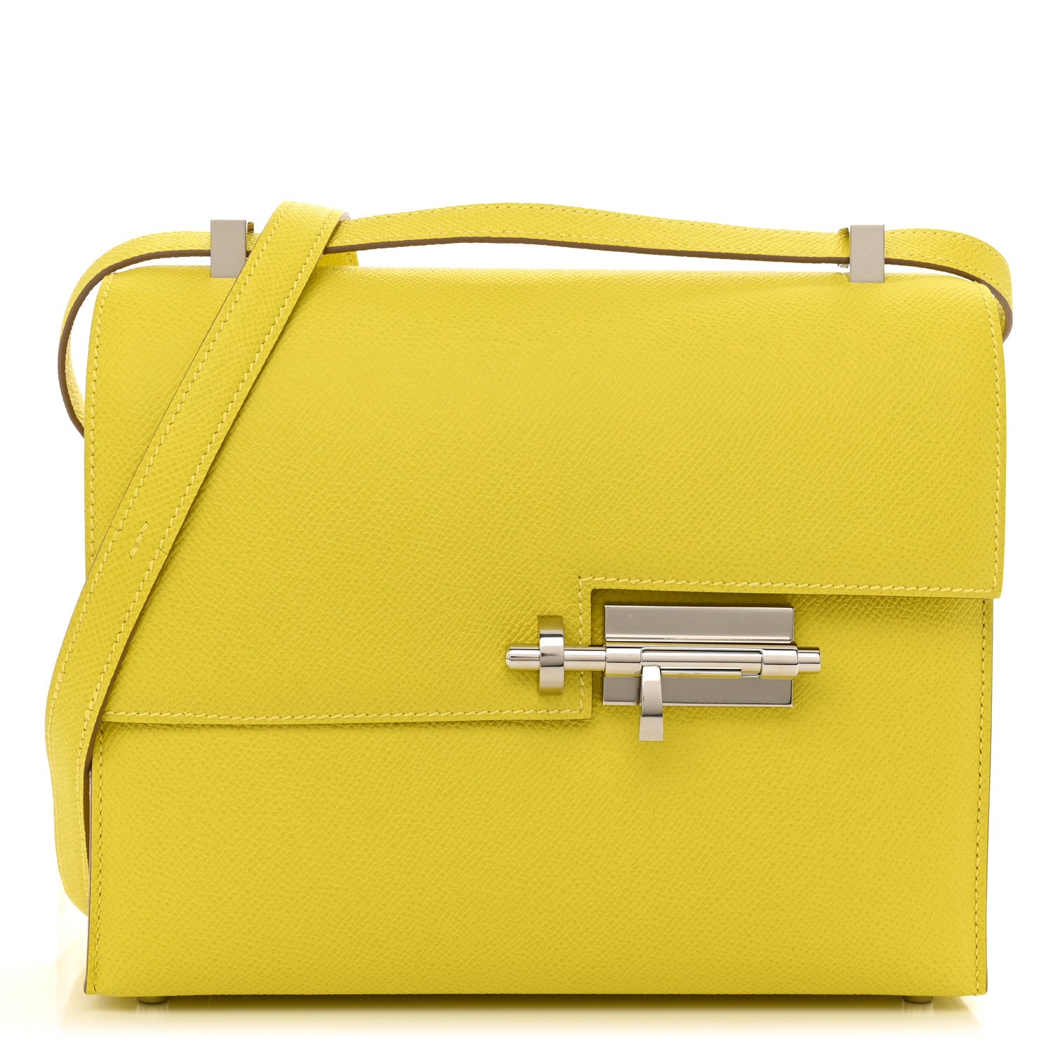 Hermes Epsom Verrou 21 Lime 1 of 11