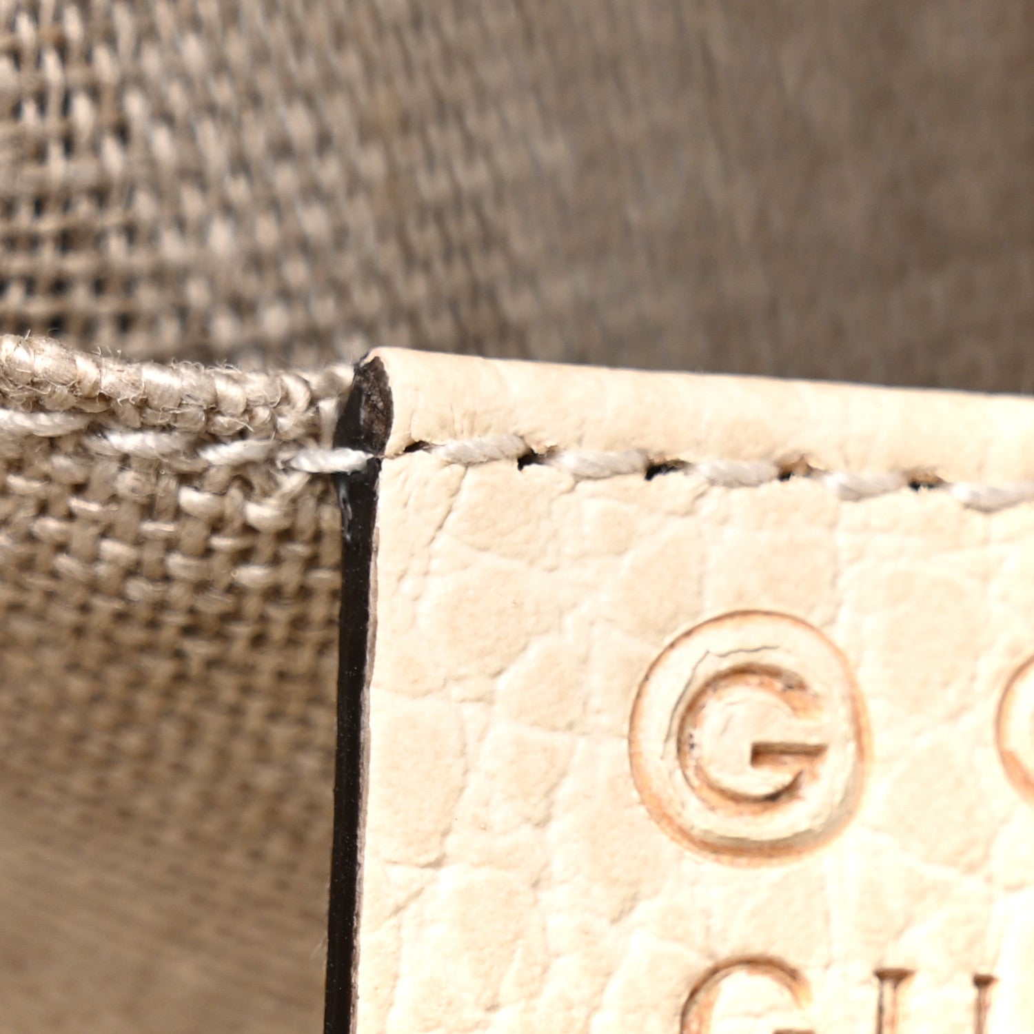 Gucci Monogram Dollar Calfskin Mini Bree Messenger Bag Beige Ebony Avoire 11 of 12