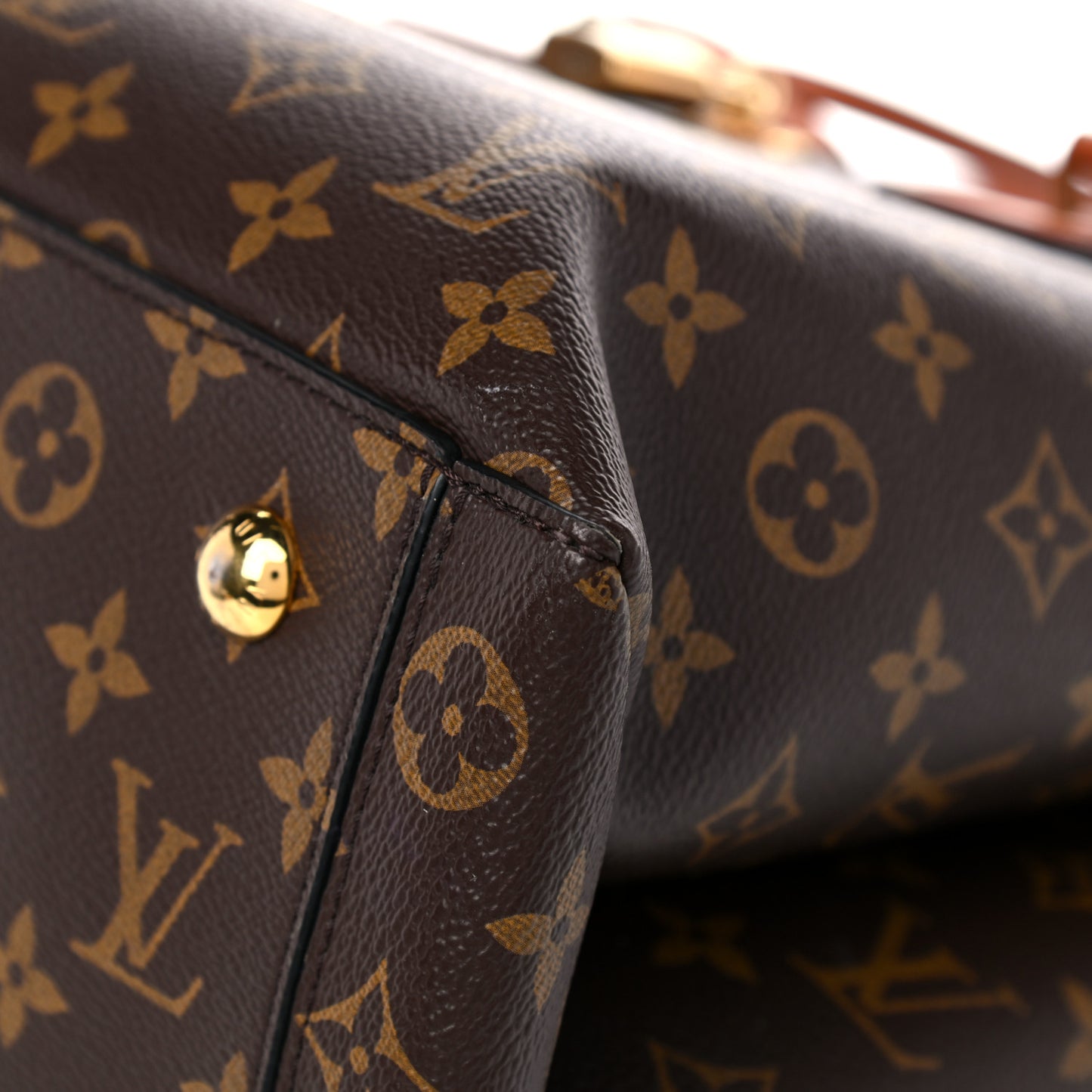 Monogram Flower Tote Caramel