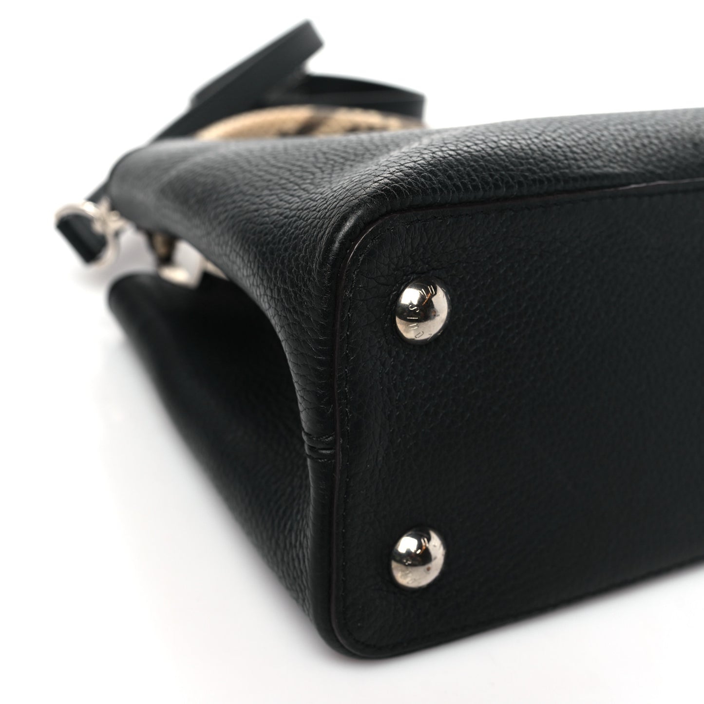 Taurillon Snakeskin Capucines PM Black