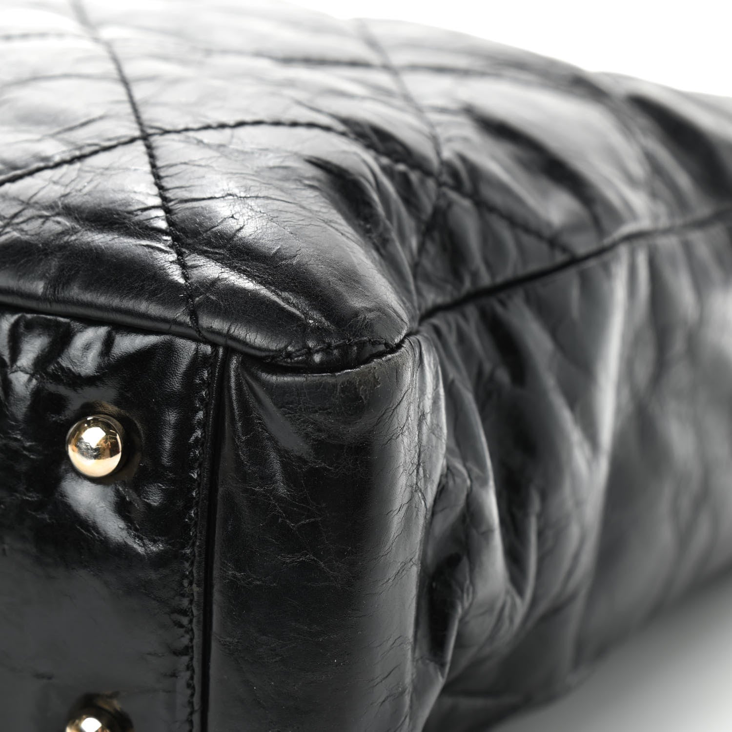 Chanel Glazed Calfskin Lambskin Quilted Portobello Tote Black 8 of 10